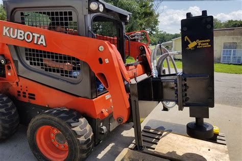 skid steer post driver rental georgia|skid steer post rental.